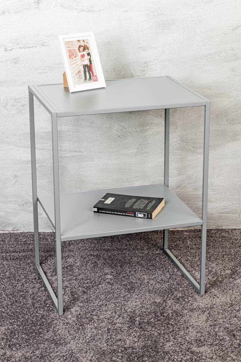 Beistelltisch grau B/H/T: ca. 45x60x35 cm