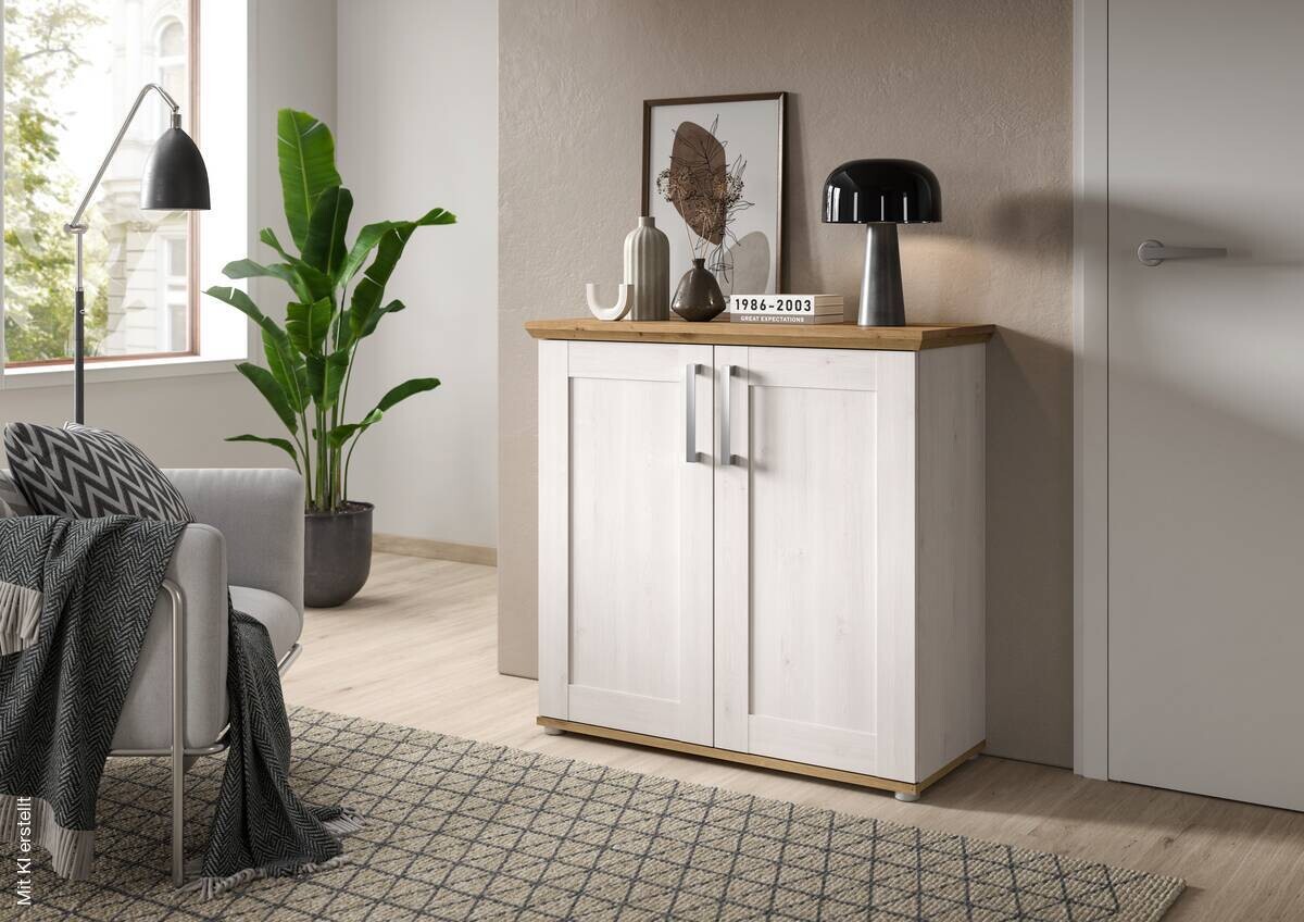 Kommode Verona Sibiu Lärche Nachbildung Eiche Artisan Nachbildung B/H/T: ca. 95x92x39 cm