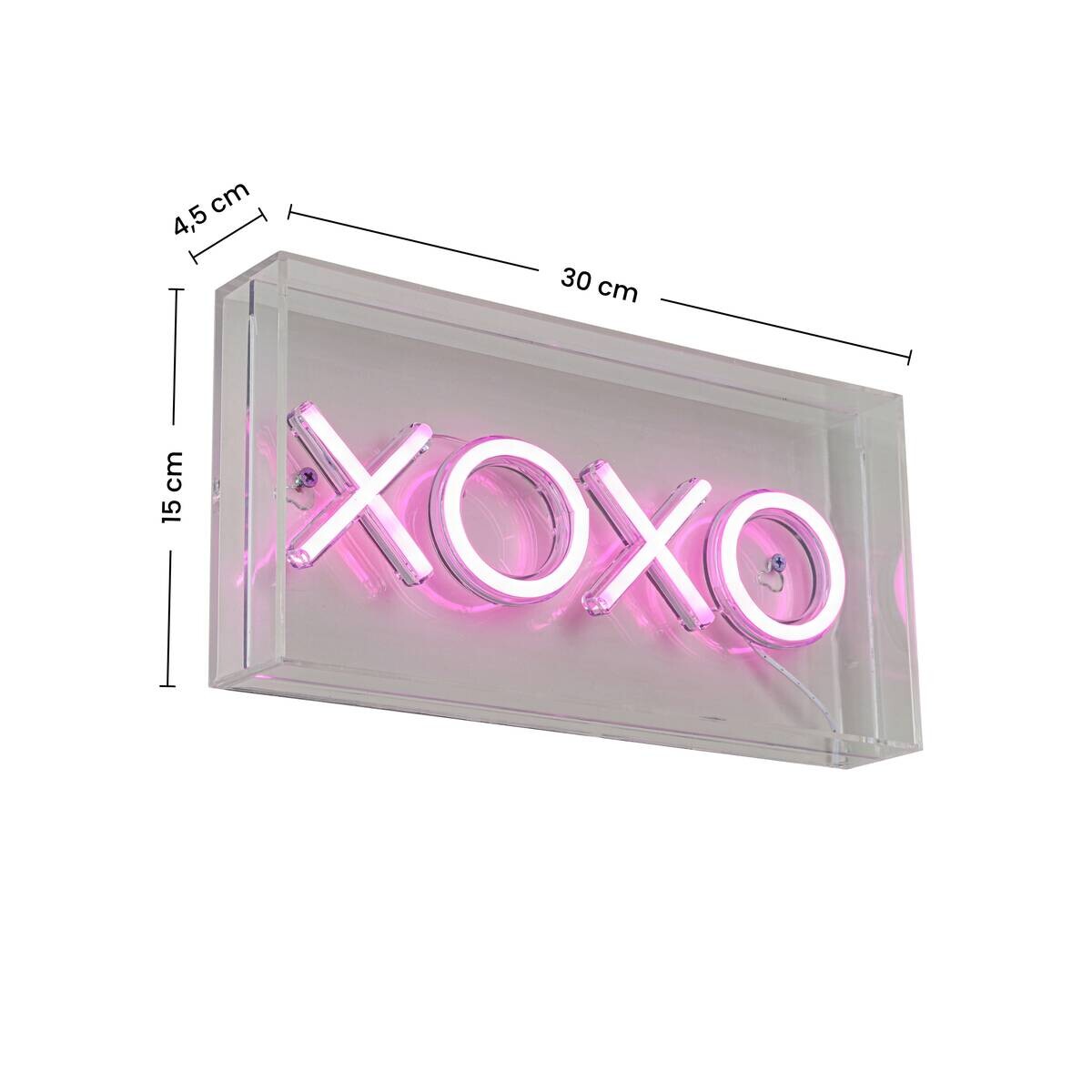 Nolo LED-Dekoleuchte Xoxo pink Kunststoff B/H/T: ca. 30x15x4,7 cm