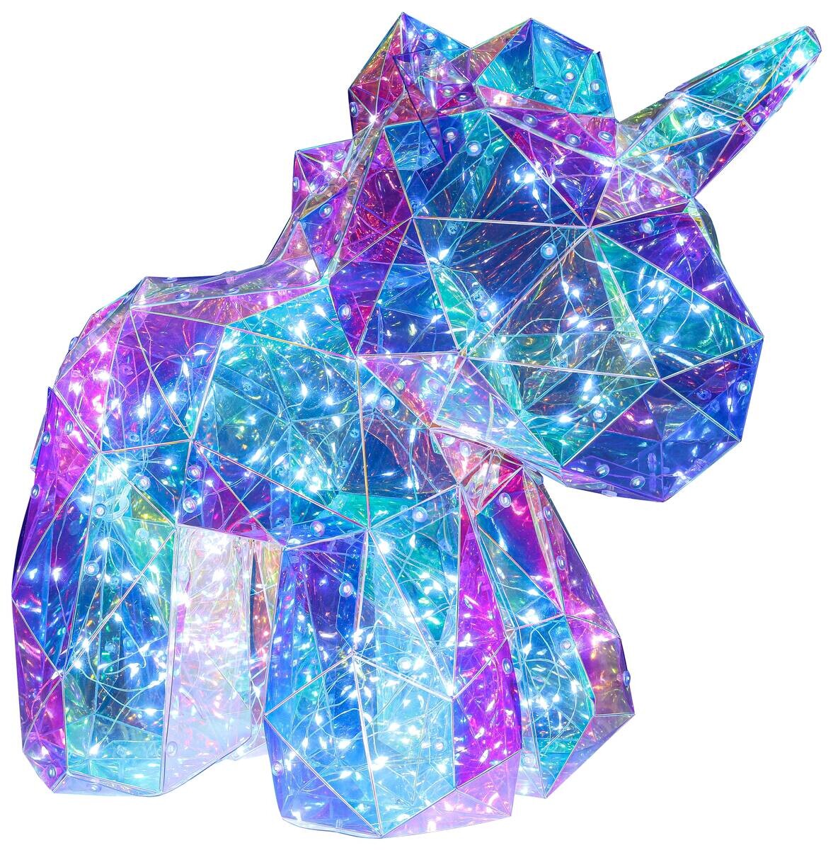 Nolo LED-Dekoleuchte Einhorn transparent Kunststoff