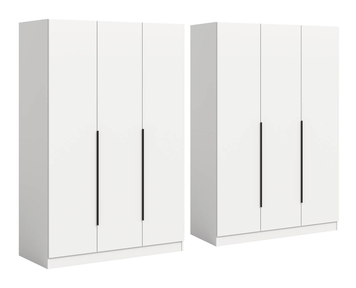 Kleiderschrank KOPENHAGEN weiß B/H/T: ca. 240x181x52 cm