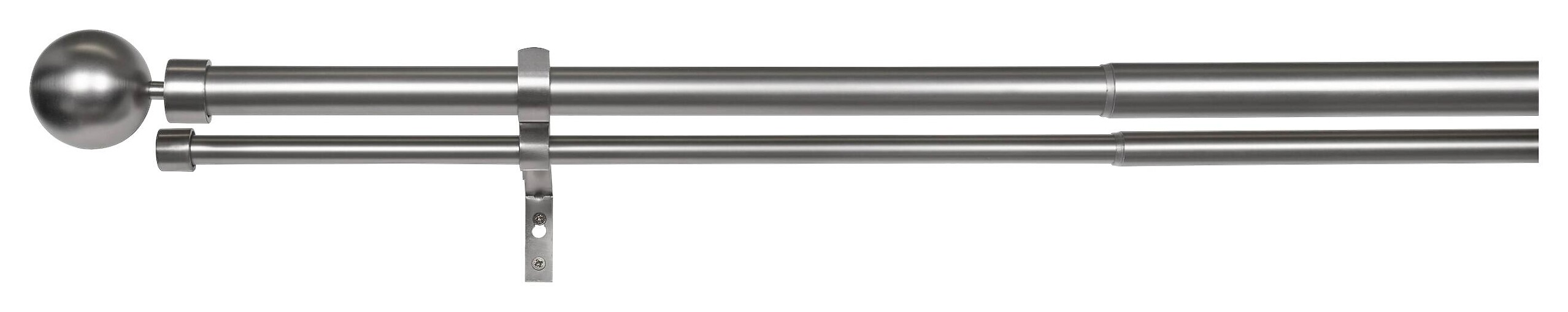 ondeco Stilgarnituren habito/ball-classic Edelstahloptik Metall ausziehbar von ca. 190 bis 360 cm 2 Läufe