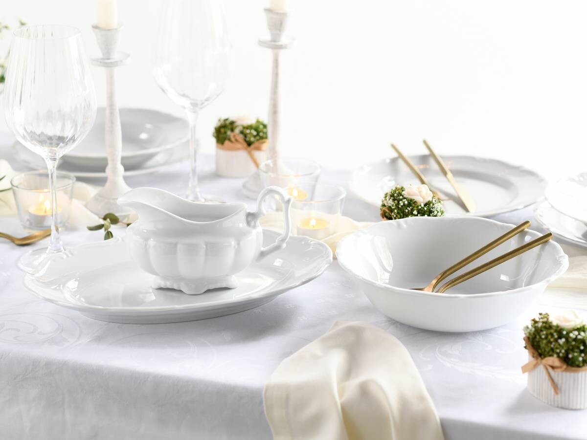 CreaTable Servier-Set Maria Theresia weiß Porzellan
