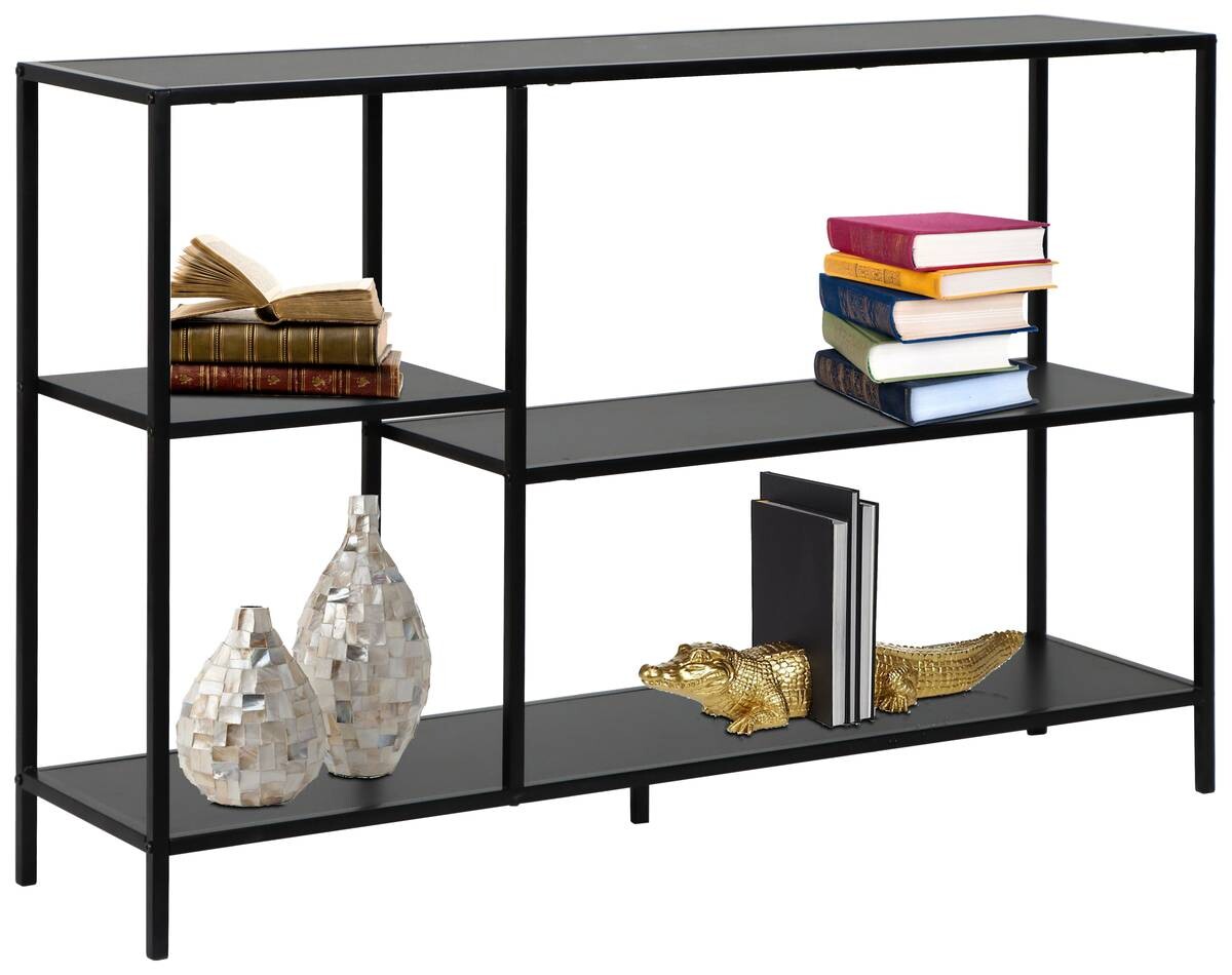 Metallregal Hanna schwarz pulverbeschichtet B/H/T: ca. 120x80x30 cm