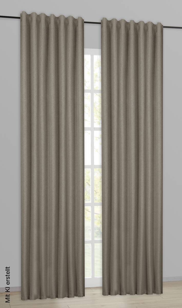 home Topline Verdunklungsvorhang Noah taupe B/L: ca. 135x245 cm