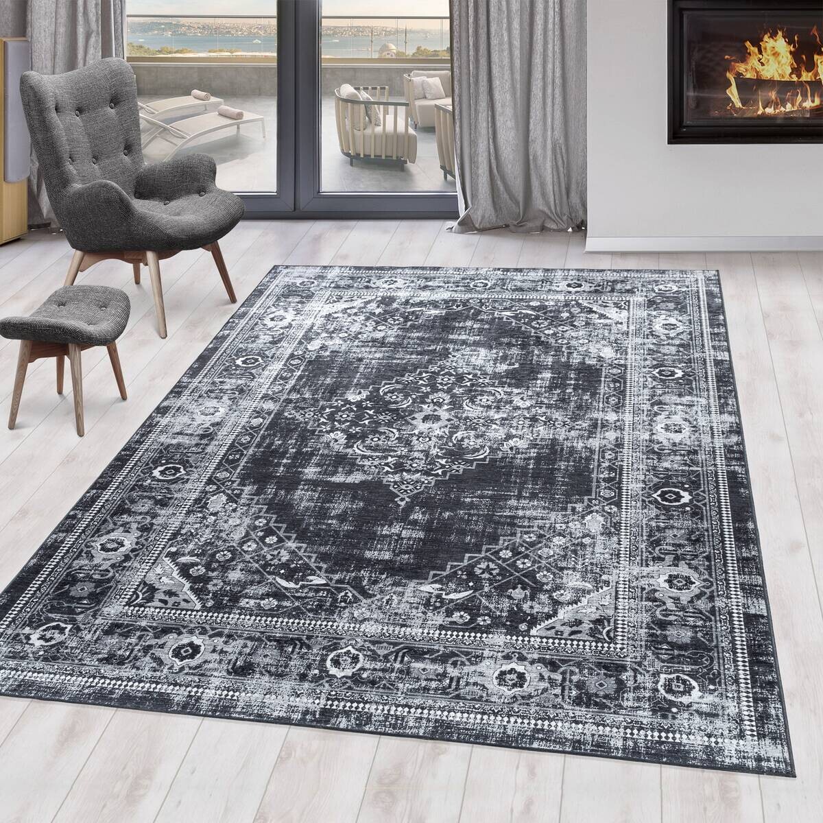 Ayyildiz Teppich FIESTA schwarz B/L: ca. 200x290 cm