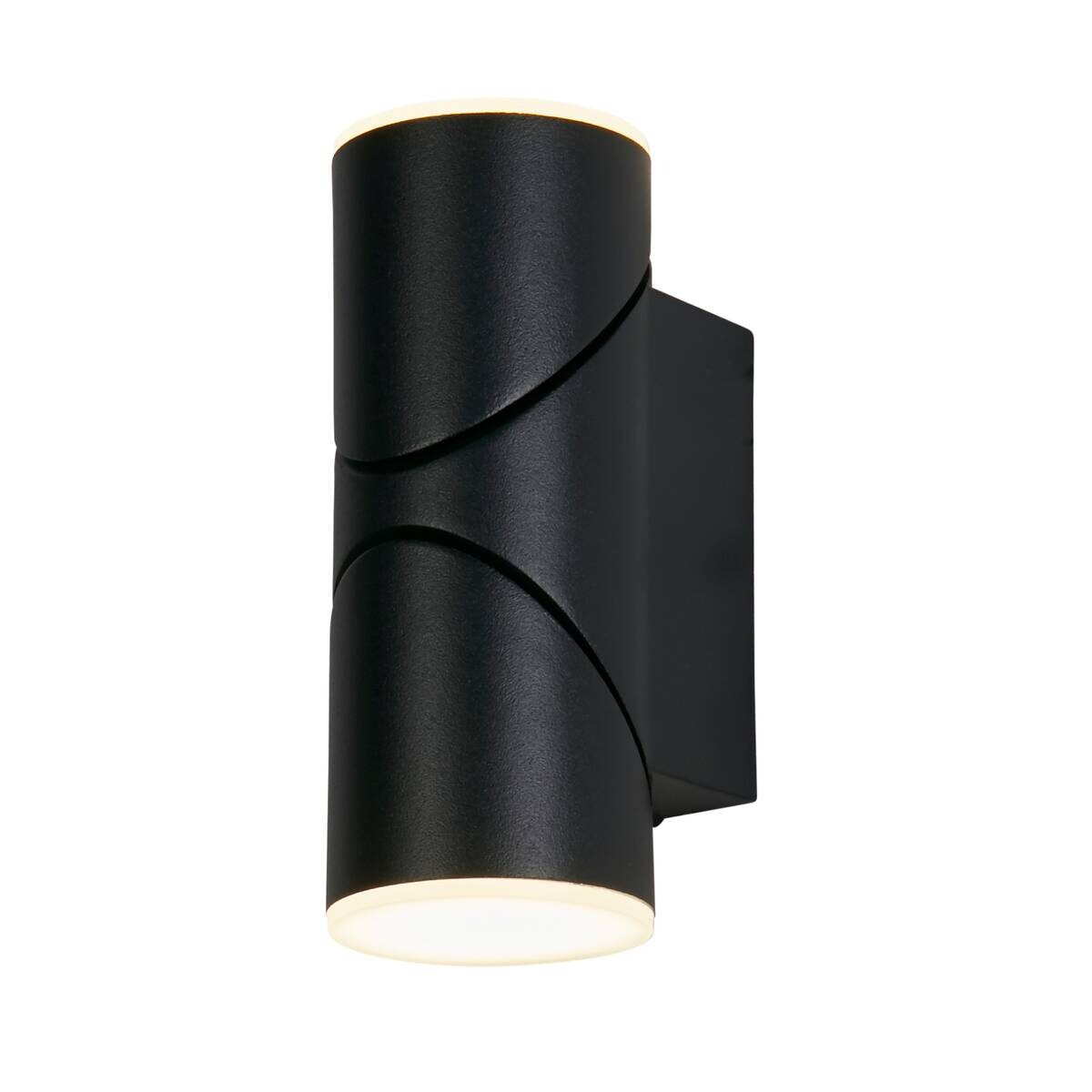 LED-Außenwandleuchte klar schwarz B/H/T: ca. 6,5x14,5x8,3 cm