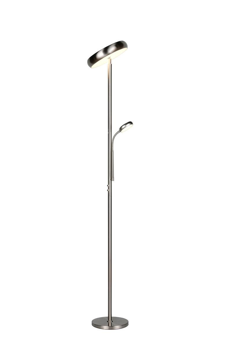 Reality Stehlampe Palermo nickel matt Metall H: ca. 183 cm 1 Brennstellen