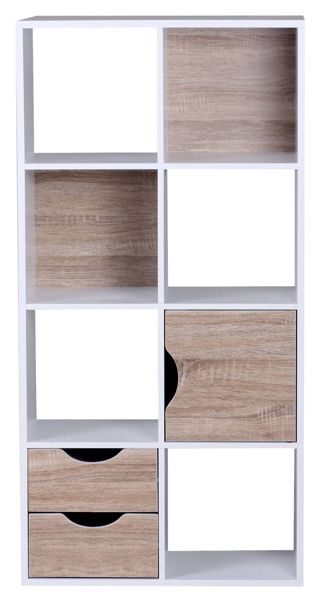 Regal Eiche Sonoma Nachbildung weiß lackiert B/H/T: ca. 60x120x29 cm