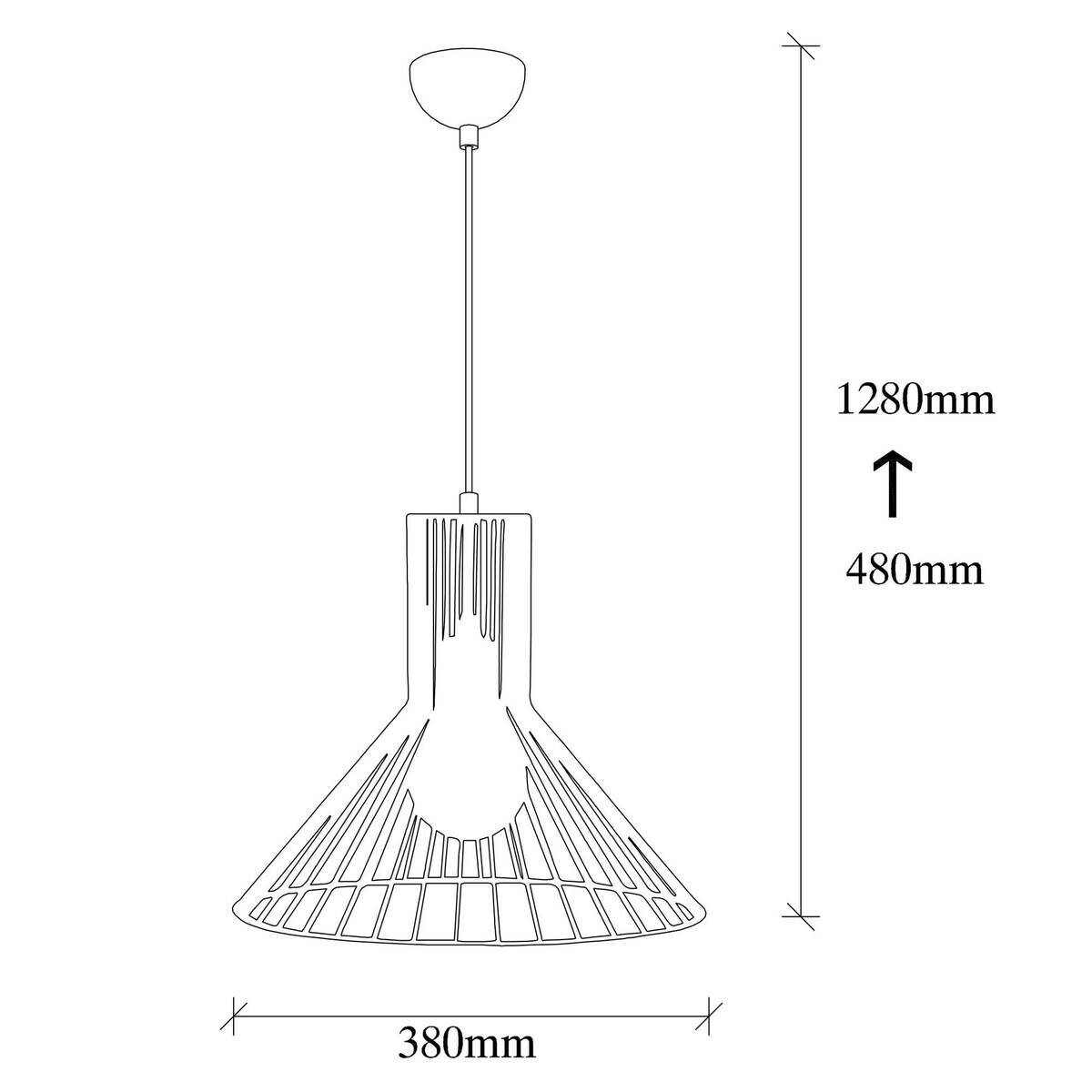 Opviq Pendelleuchte Fellini schwarz Metall B/H/T/L/D: ca. 38x128x38x38x38 cm E27 1 Brennstellen