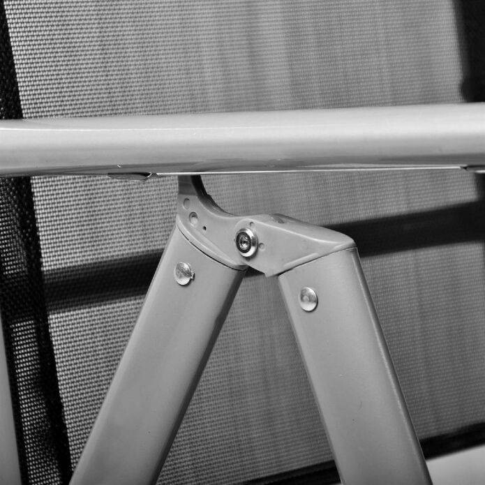 VCM Klappsessel schwarz Aluminium B/H: ca. 56x105 cm