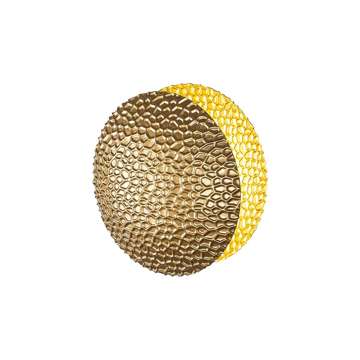 Opviq LED-Wandleuchte gold Metall B/H/T: ca. 21x21x15 cm