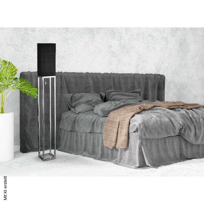 Näve Leuchten Stehlampe NV2064822 schwarz Metall Stoff B/H/L: ca. 19x151x19 cm 1 Brennstellen